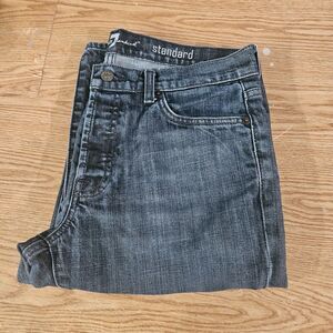 7 For All Mankind Jeans Mens 31x32 Blue Wash The Straight Zipfly